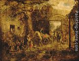 The Vigilant Stuyvesant's Wall Street Gate by John Quidor